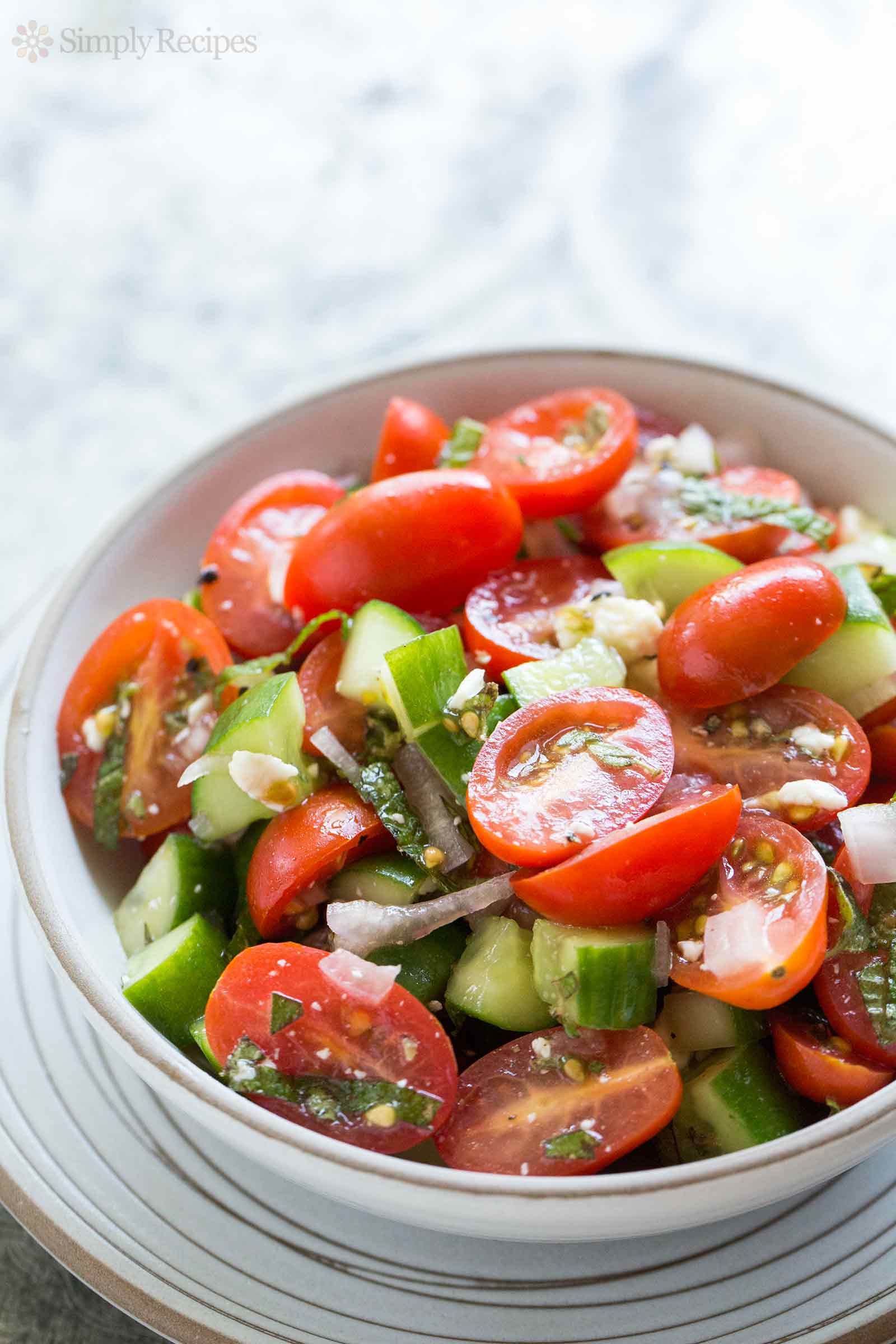 Tomato Cucumber Feta Salad