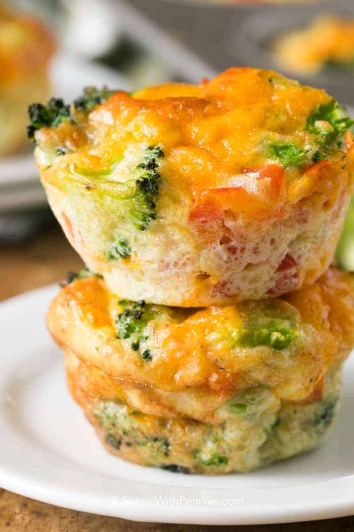 Veggie Egg Muffins on a white plate