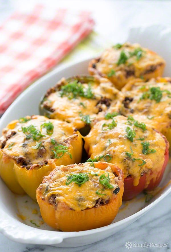 Quinoa Black Bean Stuffed Bell Peppers