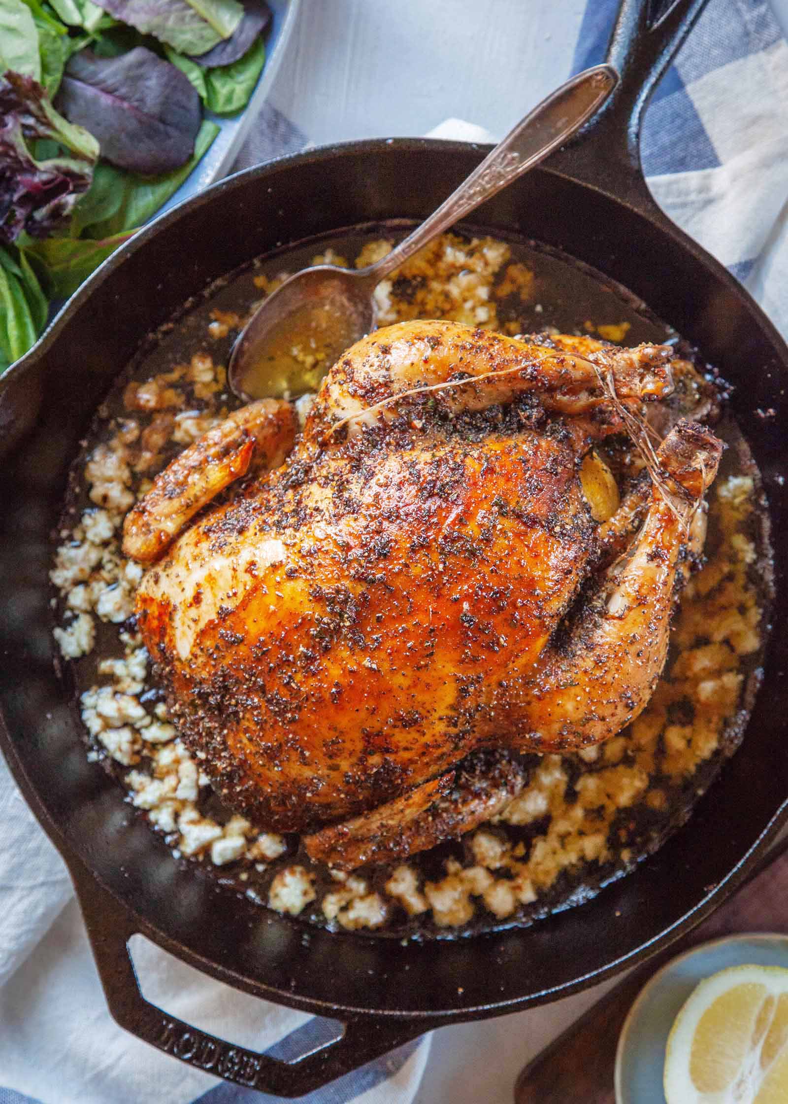 mediterranean chicken roasted in feta brine