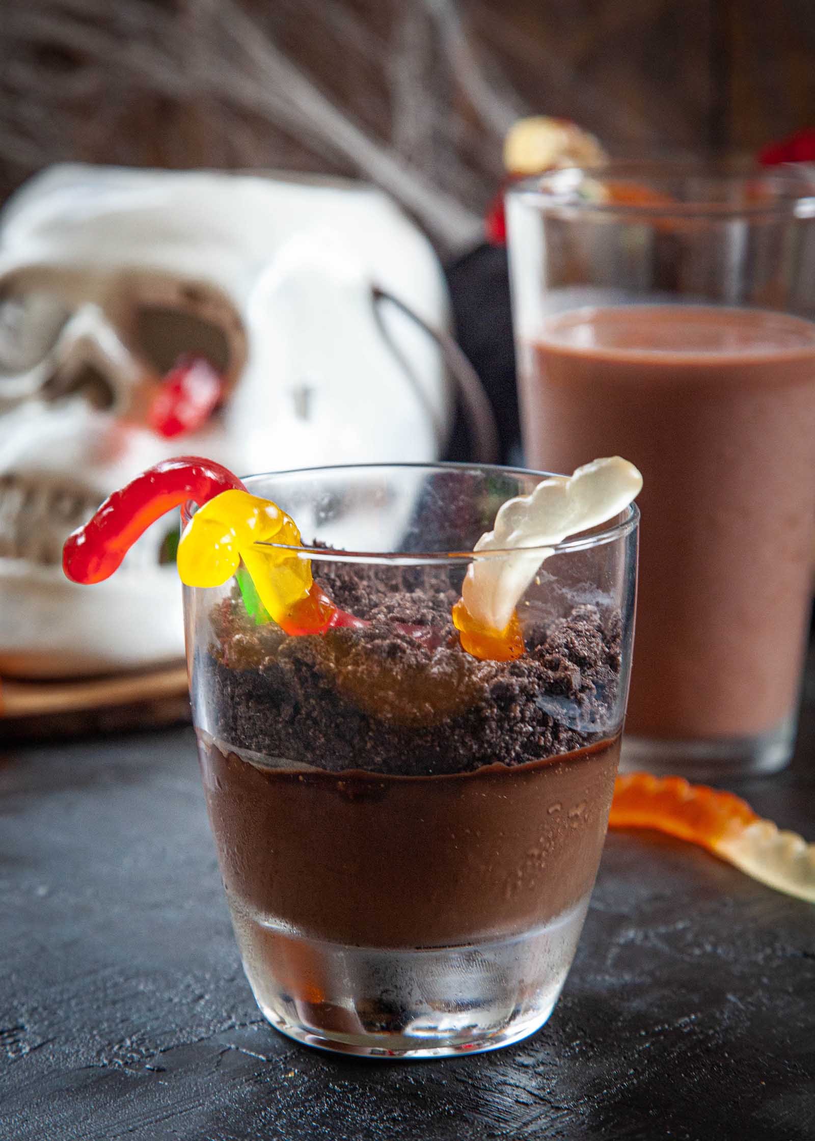 Worms in Dirt Chocolate Pudding