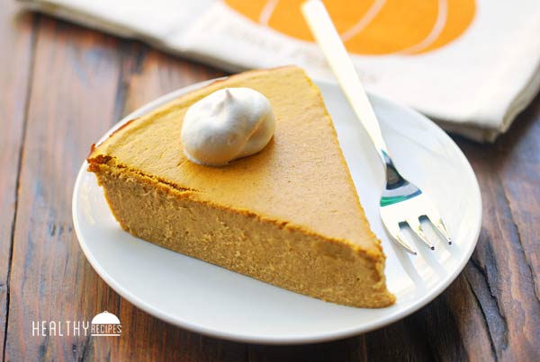 Pastel de calabaza sin corteza