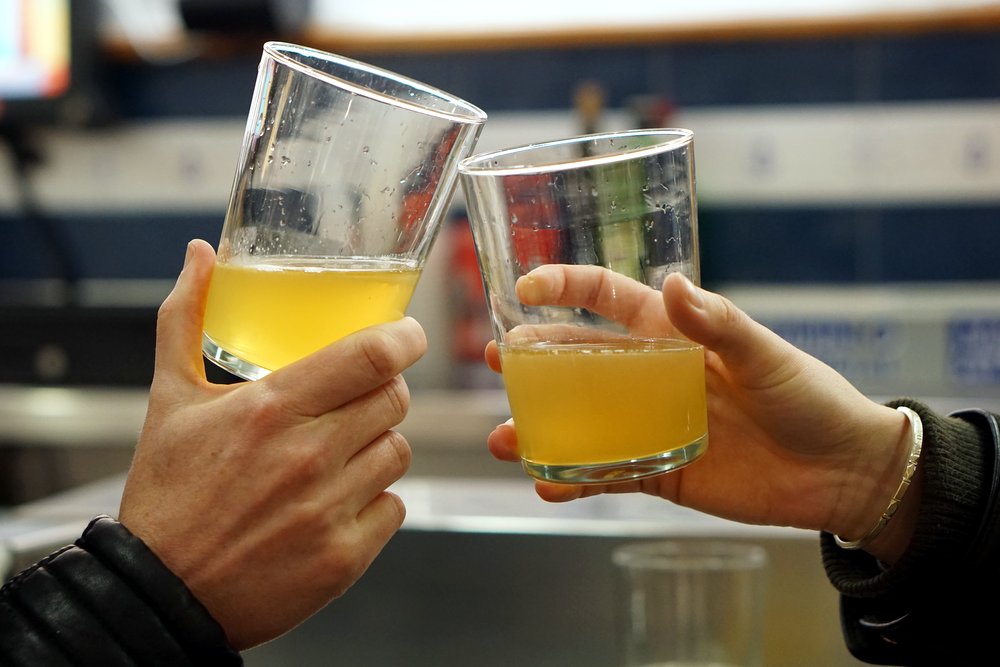 Devoram a cidra da excursão San Sebastián Pintxos