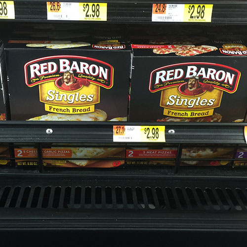 Baron vermelho francês pão Singles em Freezer Box