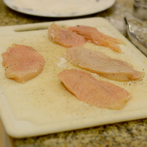Frango fatiado e temperado Frango fatiado e temperado