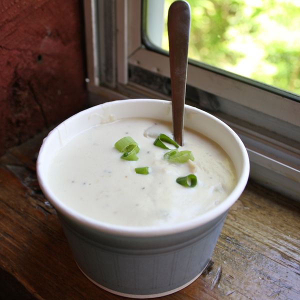Sopa cremosa de moluscos