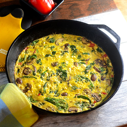 Espinafre Feta Frittata