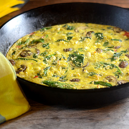 Espinafre Feta Frittata