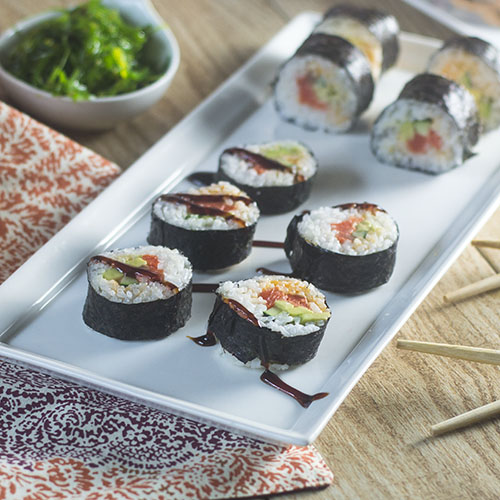 Maki Rolinhos de Salmão Picante 