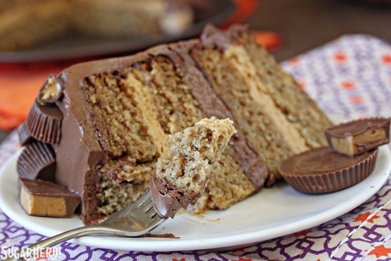 Bolo de banana e manteiga de amendoim | From SugarHero.com Bolo de banana e manteiga de amendoim | From SugarHero.com