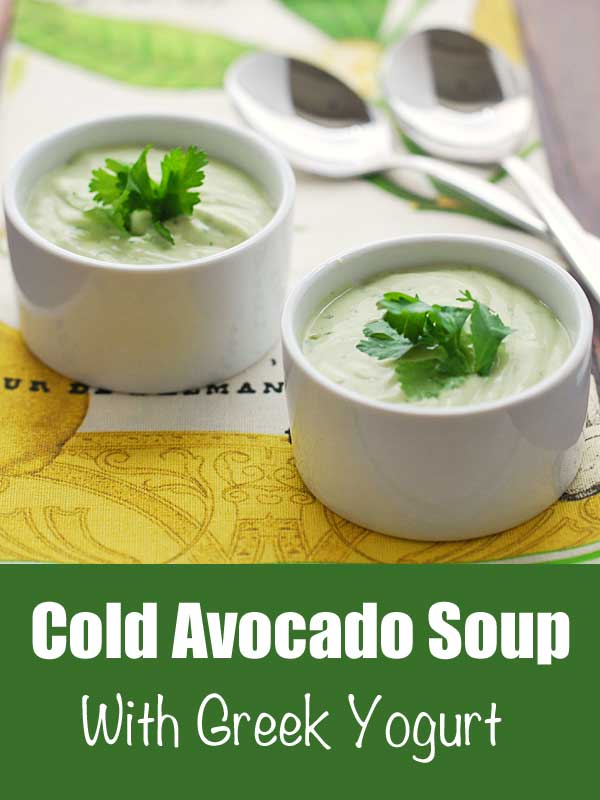 Sopa fria de abacate