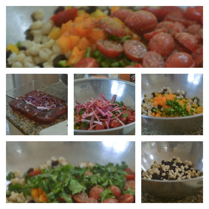 Hominy Conjunto de Salada de Feijão Preto