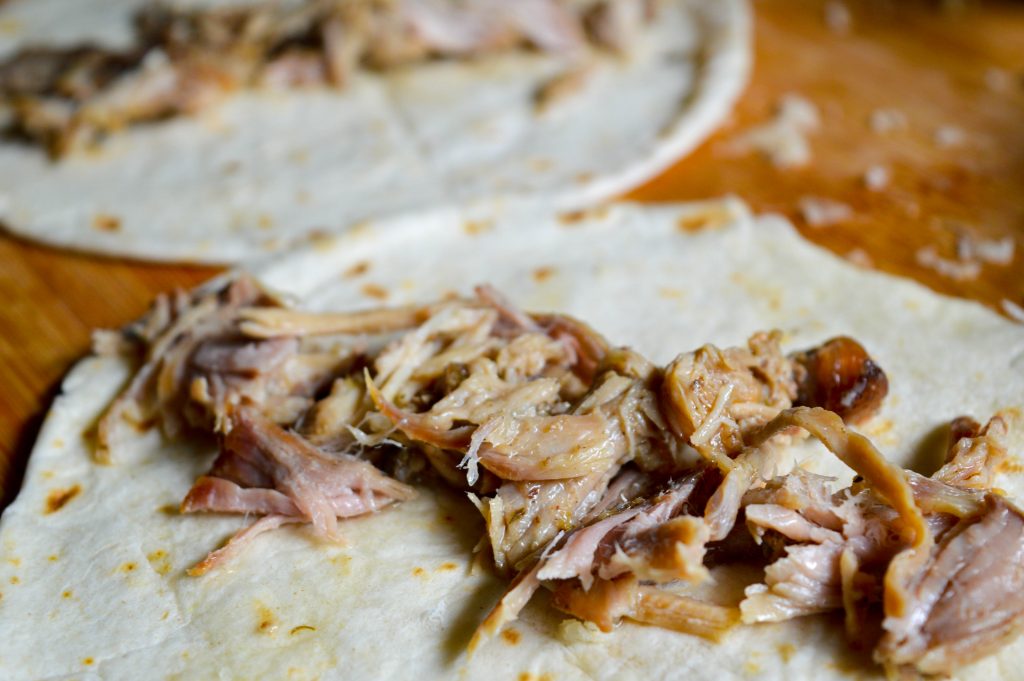 taquitos de porco de estilo de rua