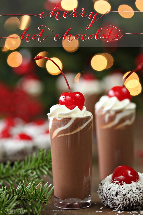 Chocolate quente cereja | From SugarHero.com