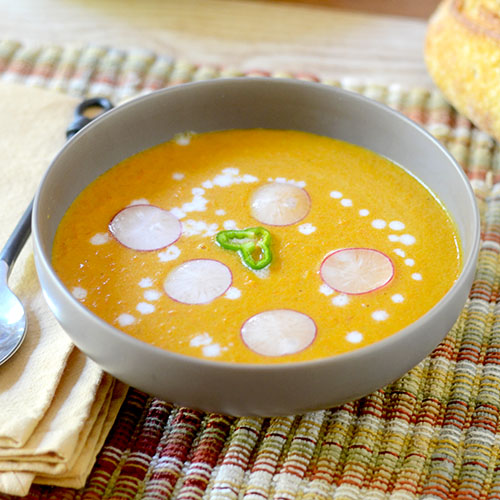 Sopa de caril de cenoura
