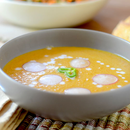 Sopa de caril de cenoura