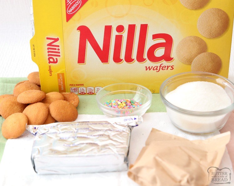 bolo de queijo não cozido com bolachas Nilla