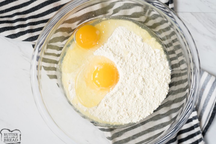 mistura de bolo de limão e ovos para biscoitos de mistura de bolo de limão