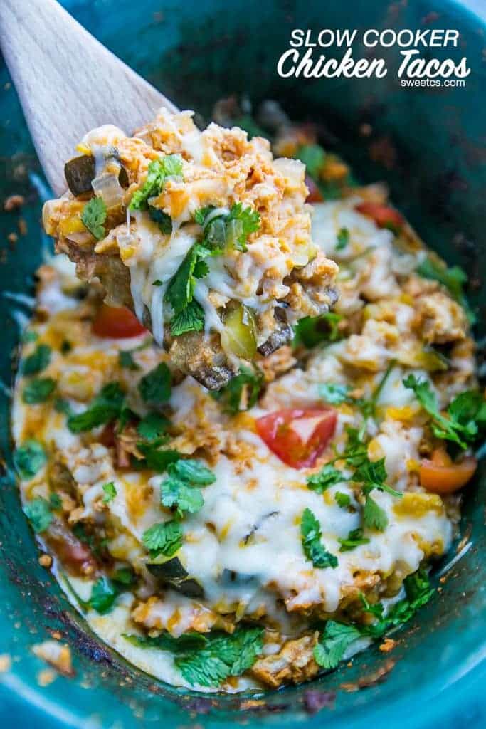 YUM: Essas tacos de frango com fogão lento têm menos de 220 calorias por porção!