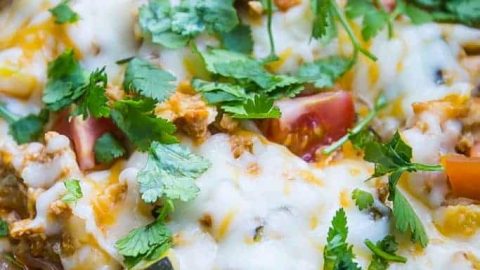Tigelas de taco de frango com fogão lento