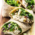 Wrap de frango e couve