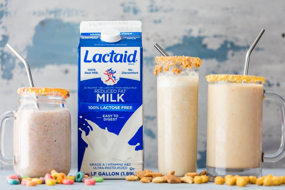 Batidos de café da manhã sem lactose