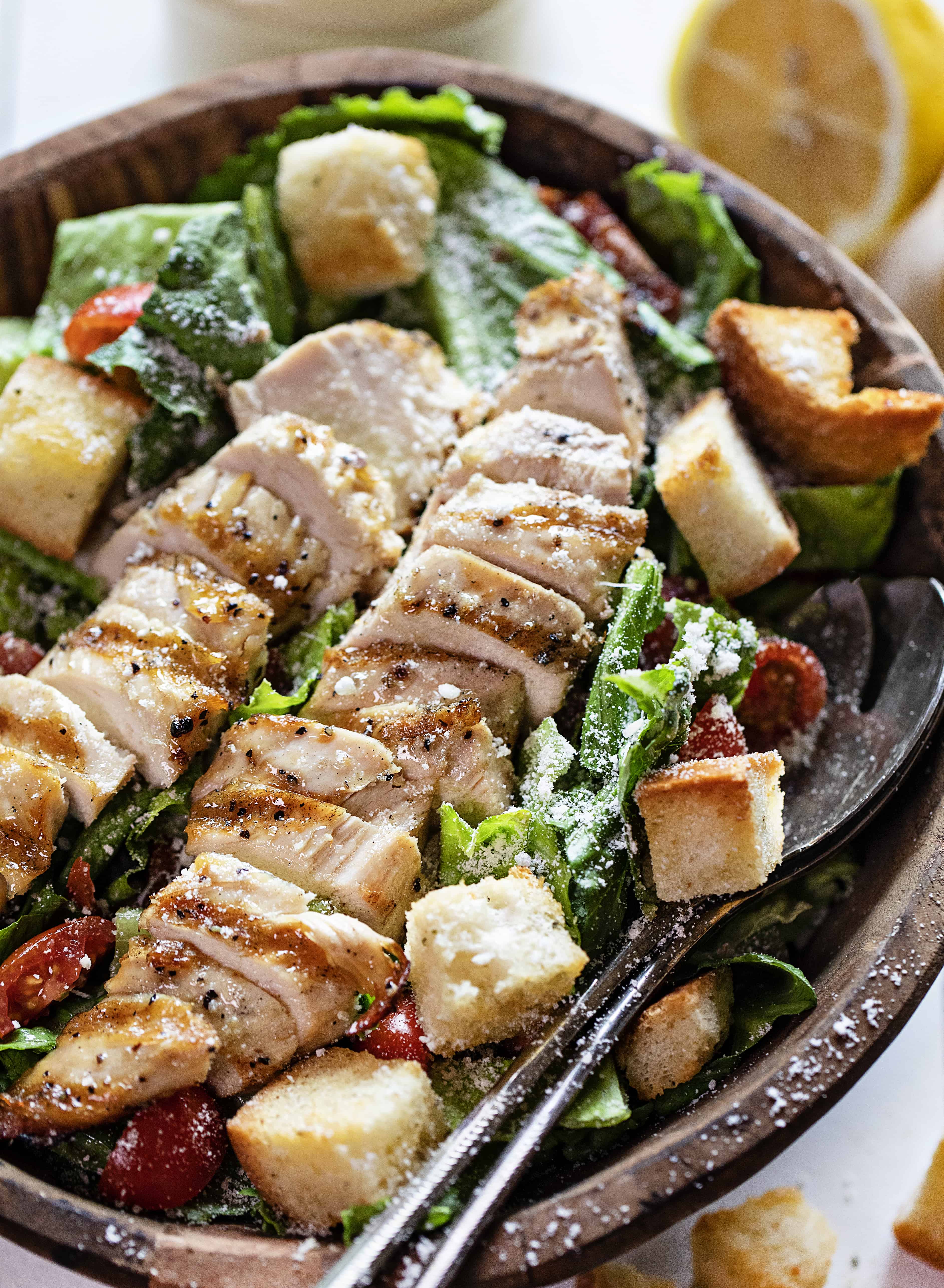 Receta de ensalada César de pollo