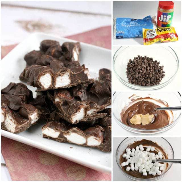 Chocolate com manteiga de amendoim e casca de marshmallow - 