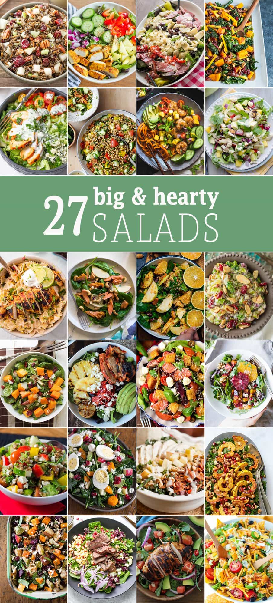 Estas 27 SALADAS GRANDES DO CORAÇÃO são a receita saudável perfeita para aquelas resoluções de ano novo! Todo tipo de salada que você pode imaginar ... tão fácil e deliciosa! Comer saudável pode ser delicioso!