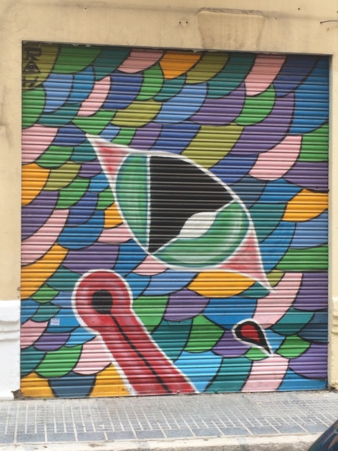 Paredes da expressão livre da arte de rua em Málaga