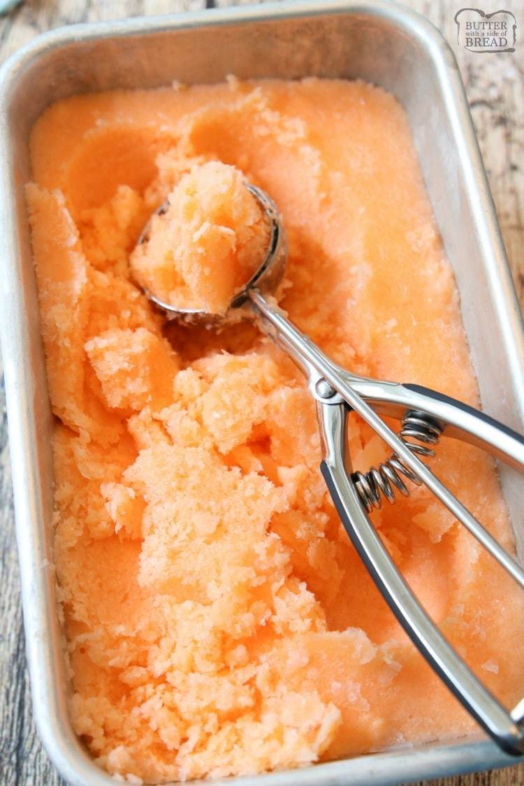 sorvete de laranja congelado