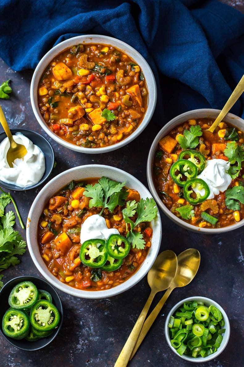 Slow Cooker Lentilhas Batata Chili