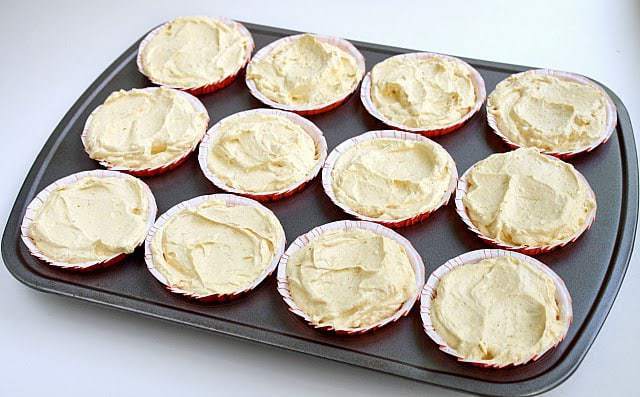: Mini pasteles de queso de calabaza sin hornear