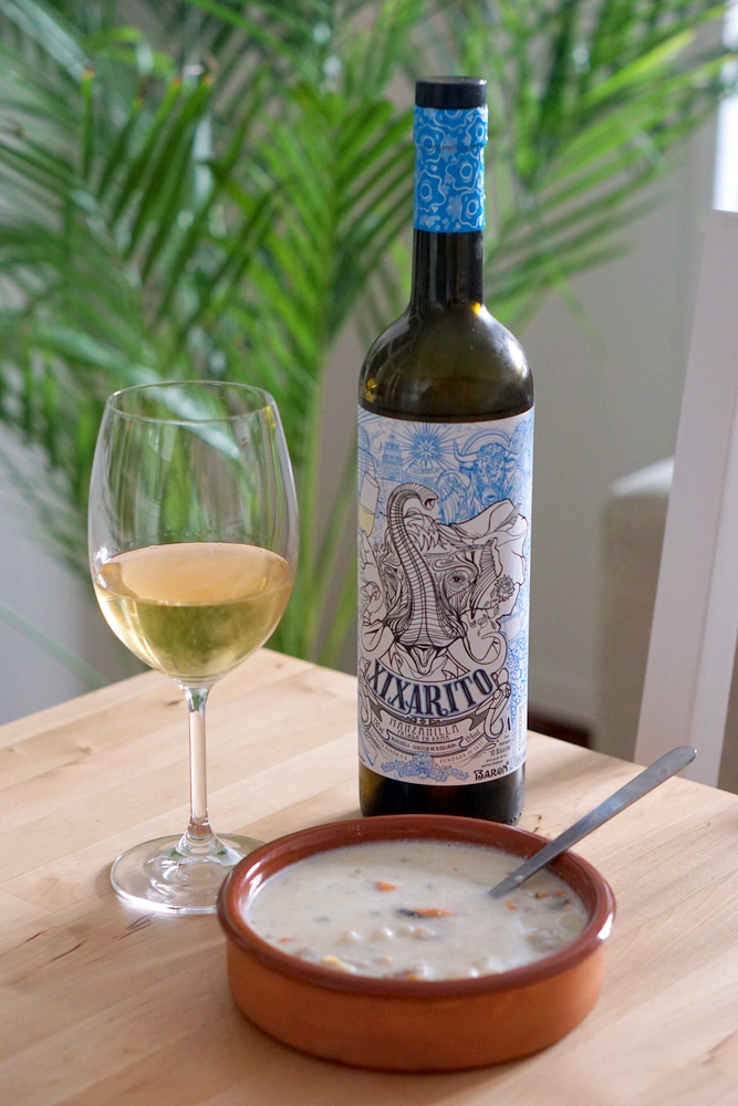 Sopa de frutos do mar ibéricos e última camomila!