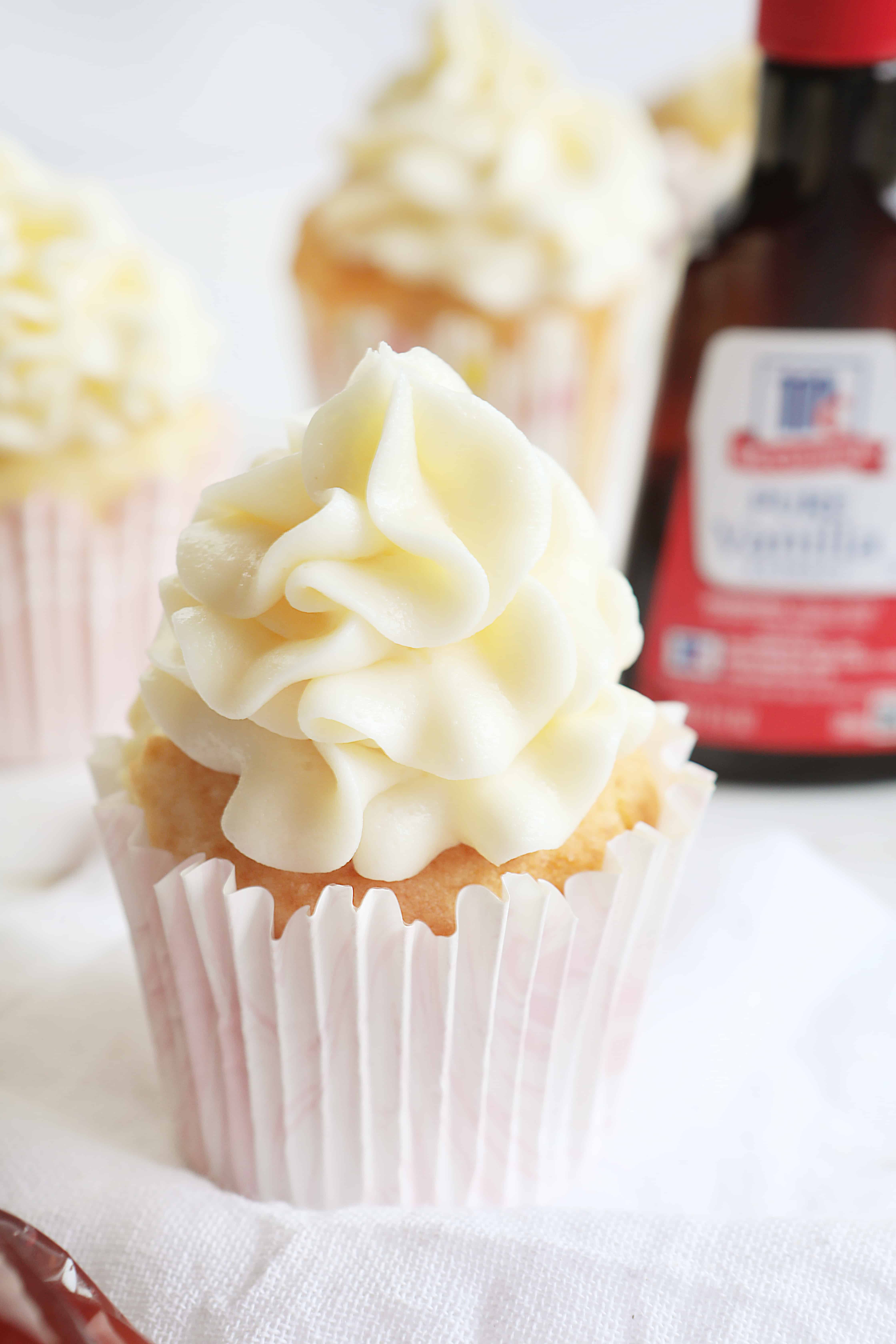 Receta de cupcakes de vainilla y frambuesa