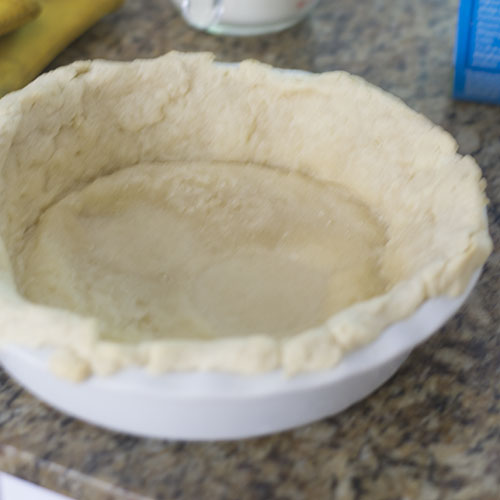 Crosta de torta formada