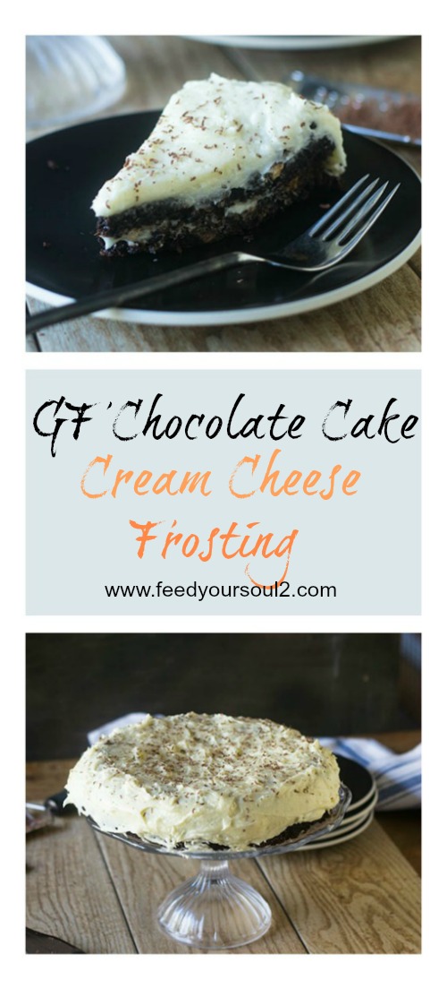 Bolo de chocolate GF com cream cheese e glacĂȘ de Feed Your Soul tambĂ©m Bolo de Chocolate GF Cream Cheese Queijo GlacĂȘ #chocolate #glutenfree | feedyoursoul2.com
