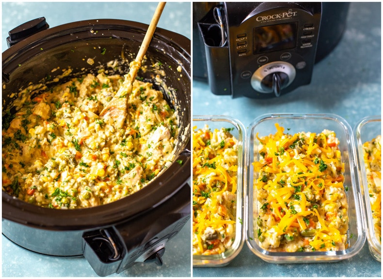 Crockpot de frango e arroz mais cremoso