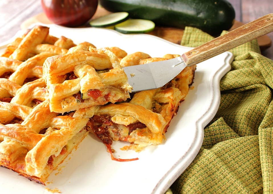Tarta de tomate y calabacín