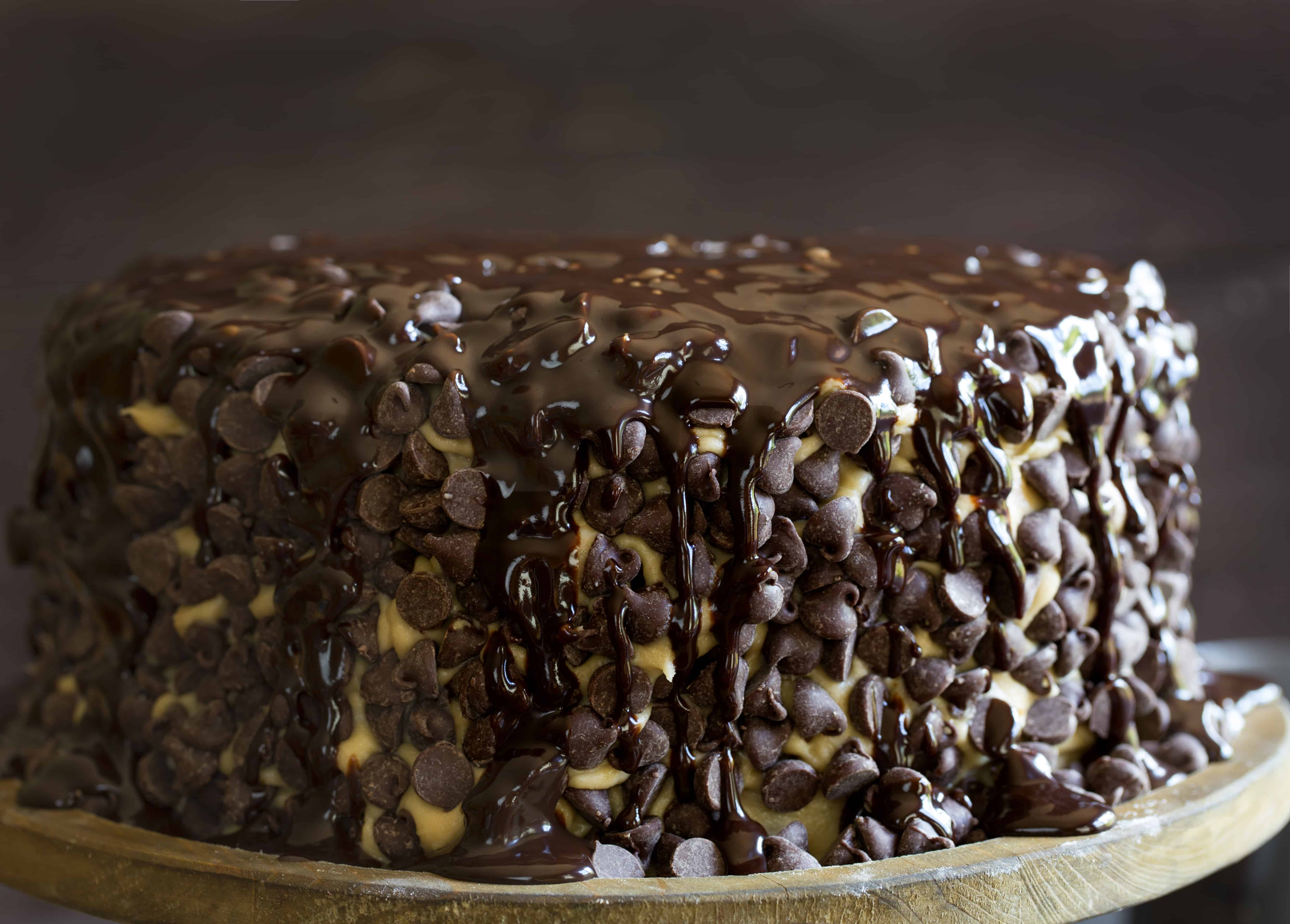 Pastel de masa de galleta brownie