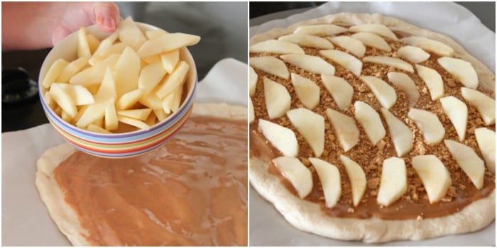 Manteiga de amendoim e maçã Pizza S'mores
