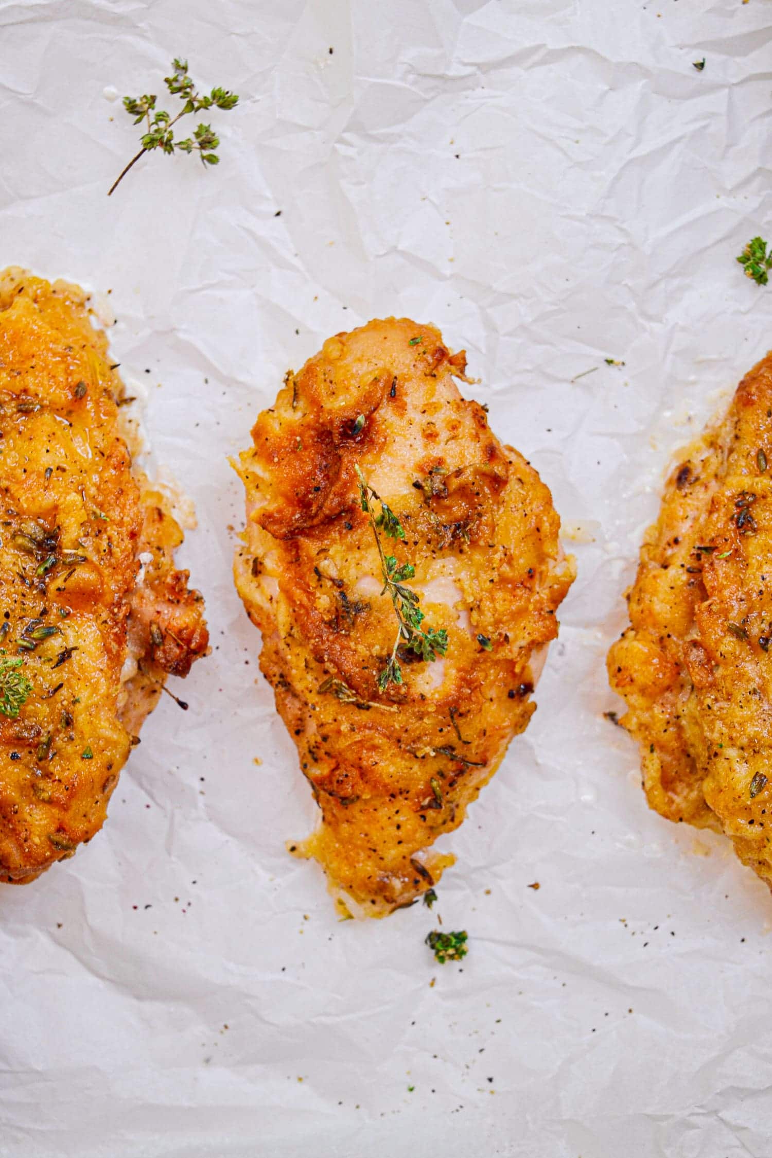 frango assado com manteiga e creme
