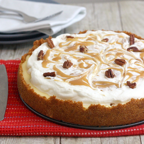 Torta de Cheesecake de Maçã e Caramelo