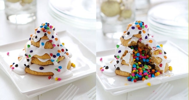 Pilha de biscoitos de árvore de Natal! Uma receita deliciosa e fácil e como fazê-lo!