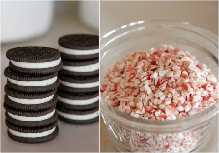 Orelhas de noz-pecã crocantes de chocolate cobertas com Oreos 