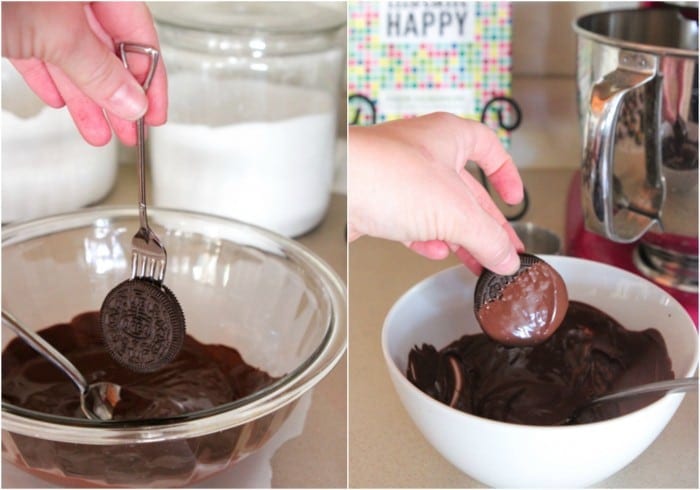 Oreos cobertos de chocolate 