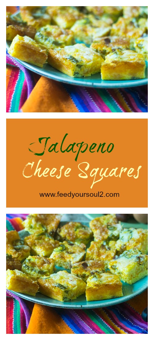 Quadrados de queijo jalapeño #appetizer #queijos #glutenfree | feedyoursoul2.com