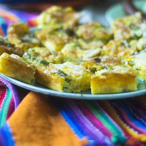 Quadrados de queijo jalapeño 