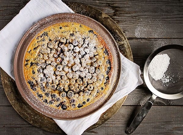 Clafouti de mirtilo clássico