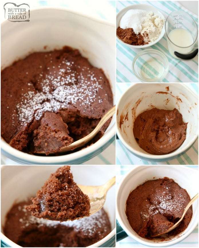 Receita de bolo com 100 calorias e chocolate com ingredientes comuns em 30 segundos! Bolo de chocolate suave, doce e doce com baixo teor de limão, perfeito para desejos. 